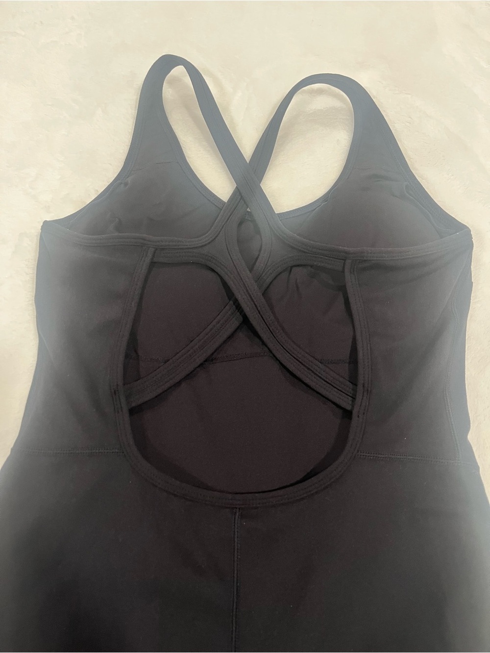 Black Criss Cross Open Back Full Length Jumpsuit Onesie - Picture 3 of 6